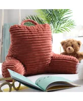Nestl Cut Plush Striped Reading Pillow with Arms