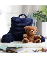 Nestl Cut Plush Striped Reading Pillow with Arms