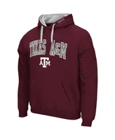 Men's Colosseum Maroon Texas A&M Aggies Big and Tall Arch & Logo 2.0 Pullover Hoodie