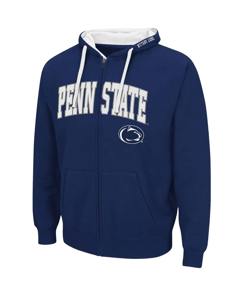 Men's Colosseum Navy Penn State Nittany Lions Big and Tall Full-Zip Hoodie
