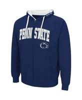 Men's Colosseum Navy Penn State Nittany Lions Big and Tall Full-Zip Hoodie