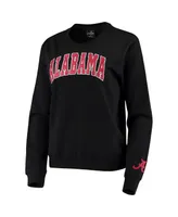 Women's Colosseum Black Alabama Crimson Tide Campanile Pullover Sweatshirt