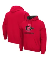 Men's Colosseum Cardinal San Diego State Aztecs Arch and Logo Pullover Hoodie