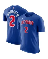 Men's Nike Cade Cunningham Blue Detroit Pistons Icon 2022/23 Name and Number Performance T-shirt