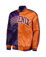 Men's Starter Purple, Orange Phoenix Suns Fast Break Satin Full-Snap Jacket