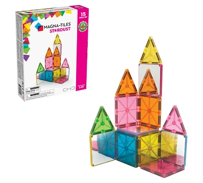 Magna-tilesa Magna-tiles Stardust 15-Piece Magnetic Construction Set, Ages 3+ - Assorted Pre