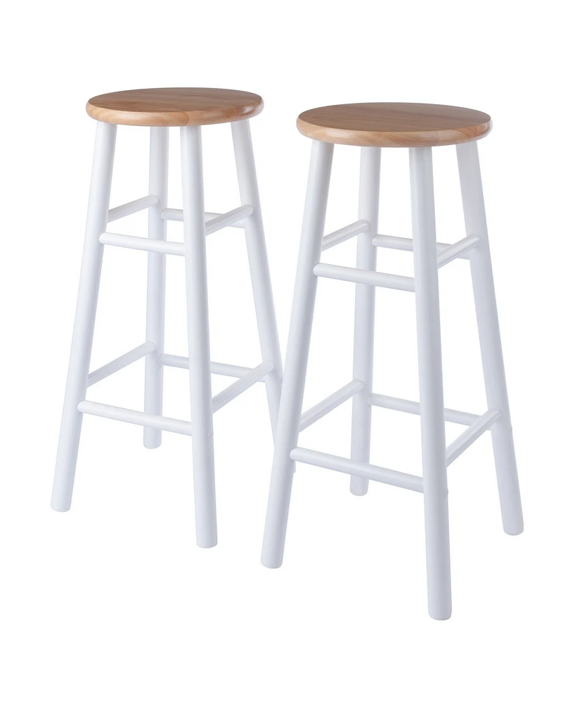 Winsome Huxton 2-Piece Wood Bar Stool Set