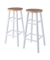 Winsome Huxton 2-Piece Wood Bar Stool Set