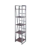 Winsome Isa 61.42" Wood 5 Tier Shelf