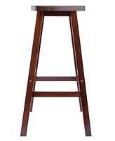 Winsome Katashi 28.62" Wood Fan Shape Bar Stool