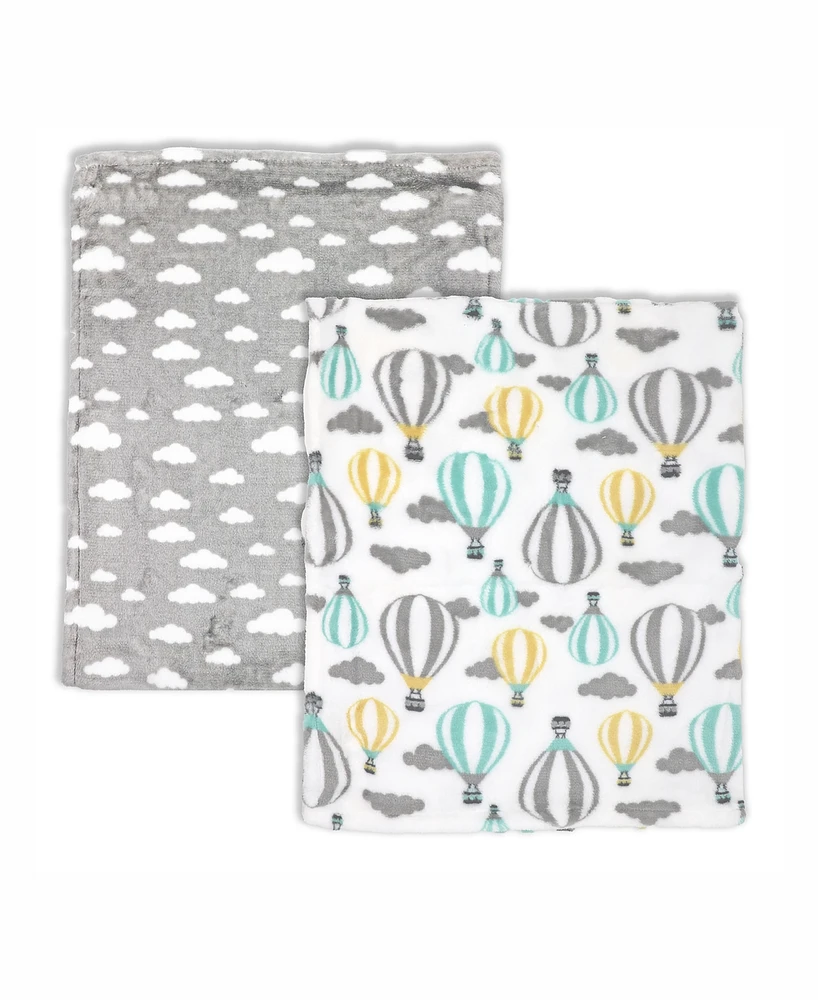 3 Stories Trading Baby Boys and Girls Cozy Flannel Blankets, Pack of 2