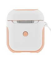 WITHit White and Pink Sport Cover designed for Apple AirPods