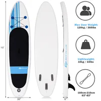10' Inflatable Stand Up Paddle Board Sup Adjustable Paddle