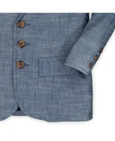 Hope & Henry Boys' Chambray Suit Jacket, Infant