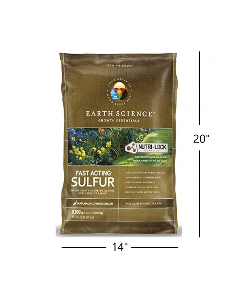 Earth Science 11883-80 Fast Acting Soil Sulphur, 25 Lbs