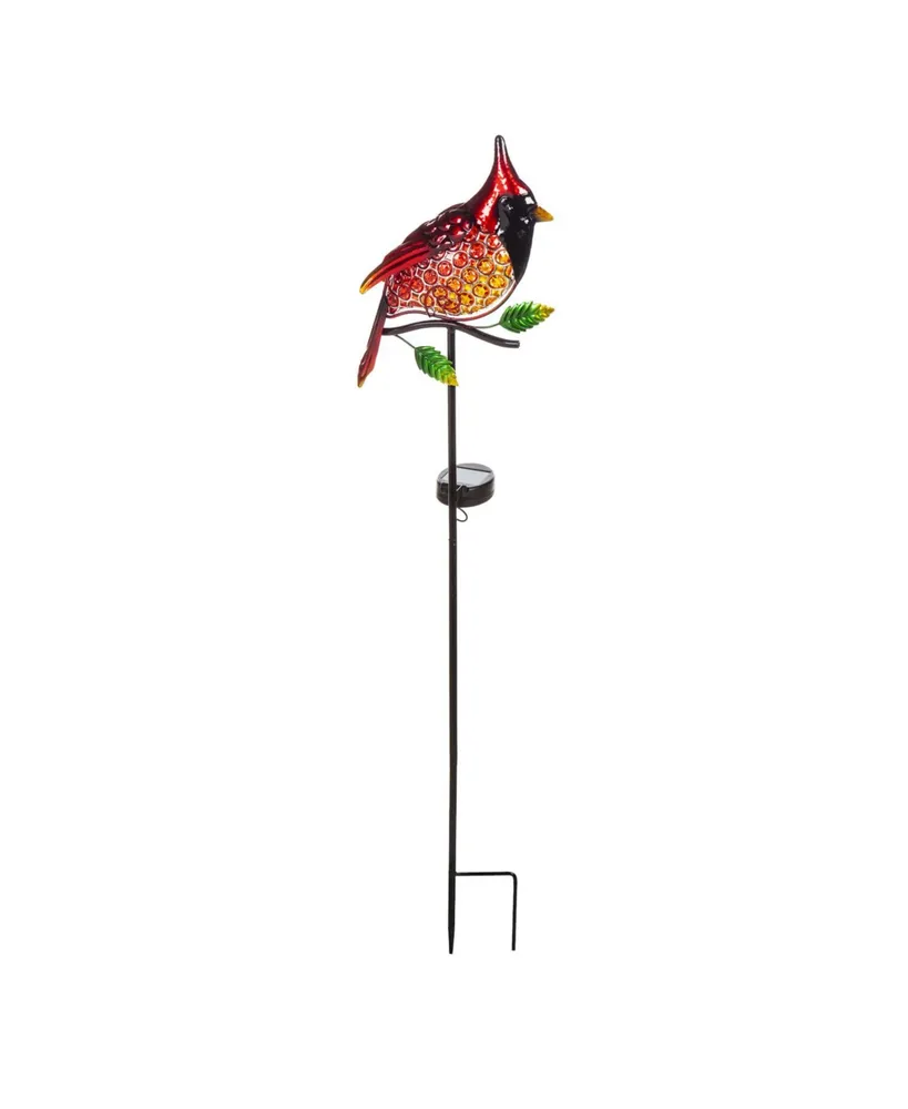 Evergreen Garden Outdoor Decor Solar Garden Stake, Cardinal For Homes Gardens Yards Lawn and Patio