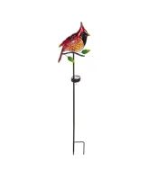 Evergreen Garden Outdoor Decor Solar Garden Stake, Cardinal For Homes Gardens Yards Lawn and Patio