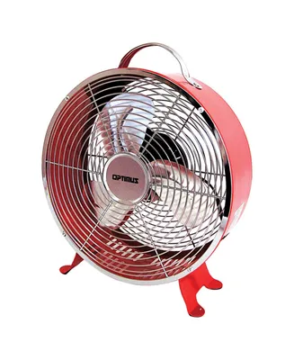 Optimus 10 Inch 2 Speed 50 Watt Portable Retro Drum Fan