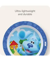 Nuk 4 Piece Blue's Clues Kids Dinnerware Bundle, Plate, Bowl, Utensils - Assorted Pre
