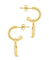 Sterling Forever Calla Hoops