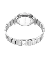 Bcbgmaxazria Women's Classic Silver-Tone Stainless Steel Bracelet Watch 38mm