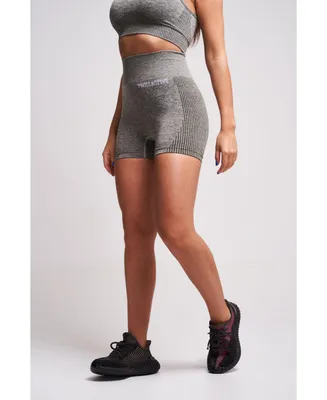Women's Fortel Recycled Ruched Booty Shorts - Petrol Marl
