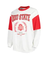 Women's Gameday Couture White Ohio State Buckeyes It's A Vibe Dolman Pullover Sweatshirt