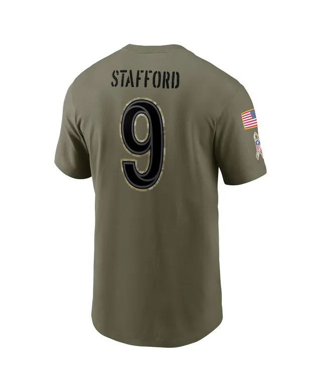 Men's Nike Matthew Stafford Olive Los Angeles Rams 2022 Salute To Service Limited  Jersey