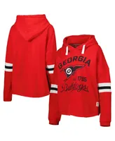 Women's Pressbox Red Georgia Bulldogs Super Pennant Pullover Hoodie