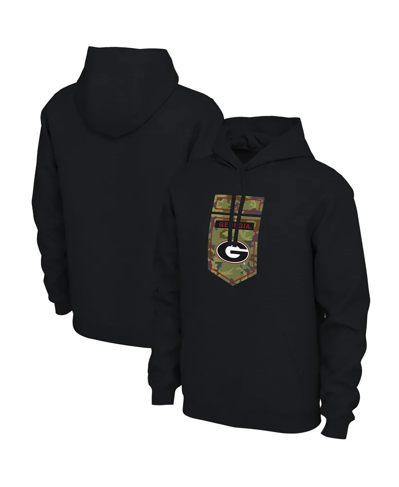 Men's Nike Black Georgia Bulldogs Veterans Camo Pullover Hoodie