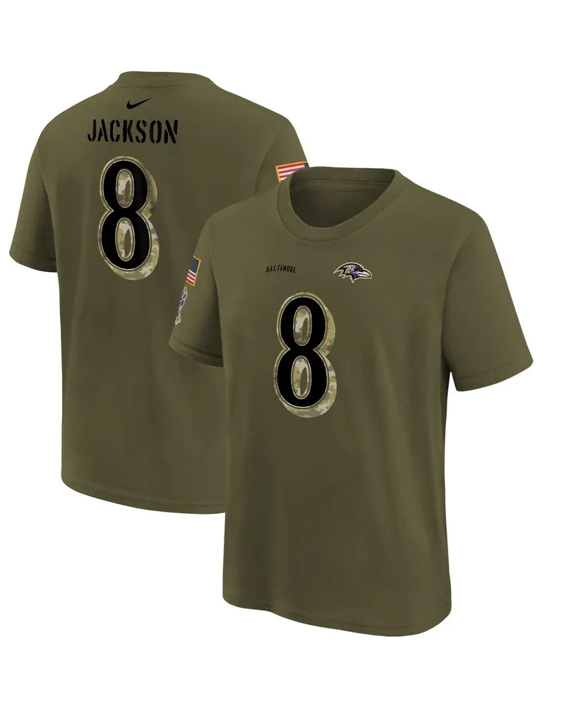 Youth Nike Justin Herbert Olive Los Angeles Chargers 2022 Salute To Service  Name & Number T