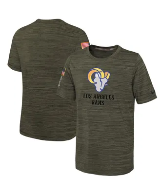 Big Boys Nike Olive Los Angeles Rams 2022 Salute To Service Velocity T-shirt