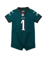 Newborn and Infant Boys Girls Nike Jalen Hurts Midnight Green Philadelphia Eagles Game Romper Jersey