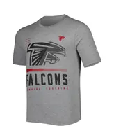 Men's New Era Heathered Gray Atlanta Falcons Combine Authentic Red Zone T-shirt