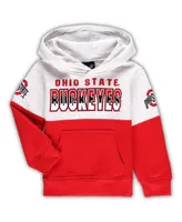 Preschool Boys and Girls Heather Gray, Scarlet Ohio State Buckeyes Playmaker Pullover Hoodie and Pants Set