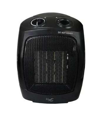Vie Air 1500W Portable 2-Settings Office Black Ceramic Heater