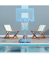 Soozier 56.75"-68" Height Adjustable Pool Basketball w/Sand Base, Blue