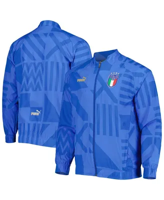 Men's Puma Blue Italy National Team Pre-Match Raglan Full-Zip Training Jacket