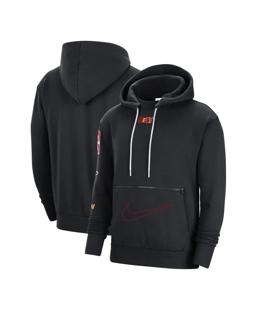 Men's Nike Black Miami Heat 2022/23 City Edition Courtside Heavyweight Fleece Pullover Hoodie