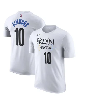 Men's Nike Ben Simmons White Brooklyn Nets 2022/23 City Edition Name and Number T-shirt