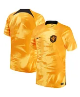 Men's Nike Orange Netherlands National Team 2022/23 Home Breathe Stadium Replica Blank Jersey