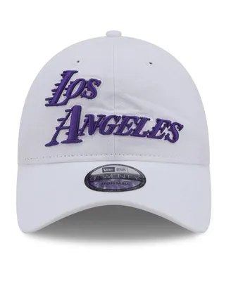 Men's New Era WhiteLos Angeles Lakers 2022/23 City Edition Official 9TWENTY Adjustable Hat