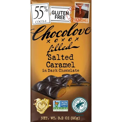 Chocolove - Xo Bar Dark Chocolate Salted Caramel - Case of 10
