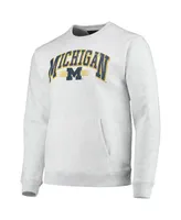 Men's League Collegiate Wear Heathered Gray Michigan Wolverines Upperclassman Pocket Pullover Sweatshirt