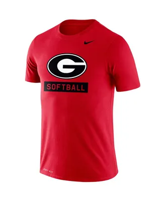 Men's Nike Red Georgia Bulldogs Softball Drop Legend Performance T-shirt