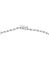 Effy Sapphire (6 ct. t.w.) & Diamond (1/4 ct. t.w.) Statement Bracelet in 14k White Gold