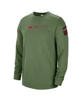 Men's Nike Olive Georgia Bulldogs Military-Inspired Pullover Sweatshirt