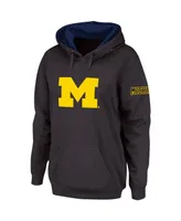 Women's Charcoal Michigan Wolverines Team Big Logo Pullover Hoodie