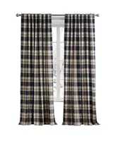 G.H. Bass Co. Outdoor Lake View Plaid Back Tab Set 2 Panels Collection