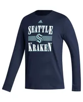 Men's adidas Navy Seattle Kraken Reverse Retro 2.0 Fresh Playmaker Long Sleeve T-shirt